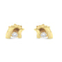 1/10 Ct. T.W. Round Brilliant-Cut Diamond Espira Swirls Solitaire Push Back Stud Earrings in 10K Gold, photo 7