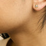 1/10 Ct. T.W. Round Brilliant-Cut Diamond Espira Swirls Solitaire Push Back Stud Earrings in 10K Gold, photo 5