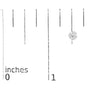 Aretes de botón de trío de garras con diamantes redondos de 1/10 ct. p.t. en plata de ley, foto 6