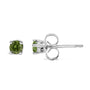 Aretes de botón clásicos de 4 garras con diamantes redondos de 0.15 ct. p.t. en plata de ley, foto 8