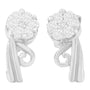 Aretes de garras con diamantes redondos de 1/2 ct. p.t. en oro blanco de 14K, foto 1