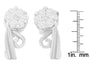 Aretes de garras con diamantes redondos de 1/2 ct. p.t. en oro blanco de 14K, foto 4