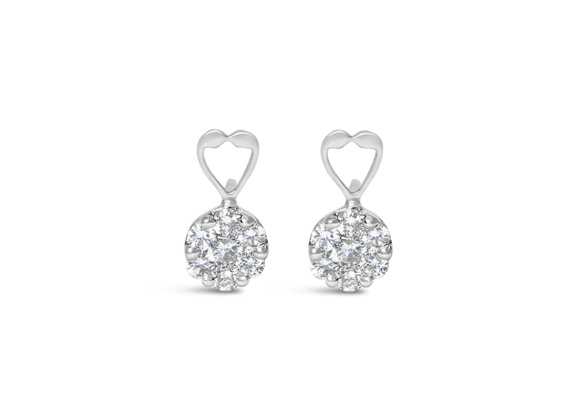 1 1/4 Ct. T.W. Round-Cut Diamond Earrings in 14K White Gold, photo 1