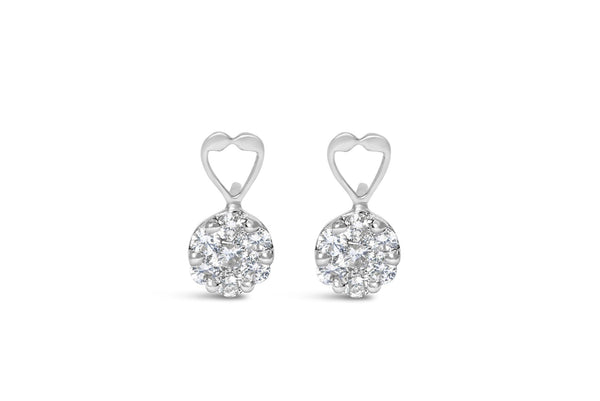 1 1/4 Ct. T.W. Round-Cut Diamond Earrings in 14K White Gold, photo 1