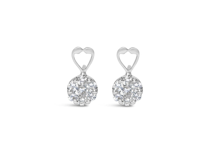1 1/4 Ct. T.W. Round-Cut Diamond Earrings in 14K White Gold, photo 1
