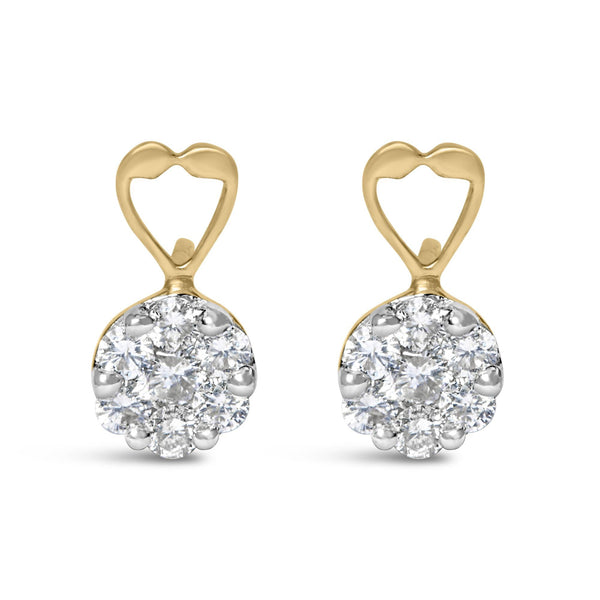 1 Ct. T.W. Round-Cut Diamond Earrings in 14K Yellow Gold, photo 1