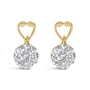 Aretes con diamantes redondos de 1 ct. p.t. en oro amarillo de 14K, foto 1