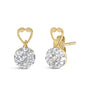 Aretes con diamantes redondos de 1 ct. p.t. en oro amarillo de 14K, foto 2