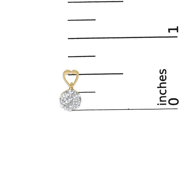 Aretes con diamantes redondos de 1 ct. p.t. en oro amarillo de 14K, foto 5