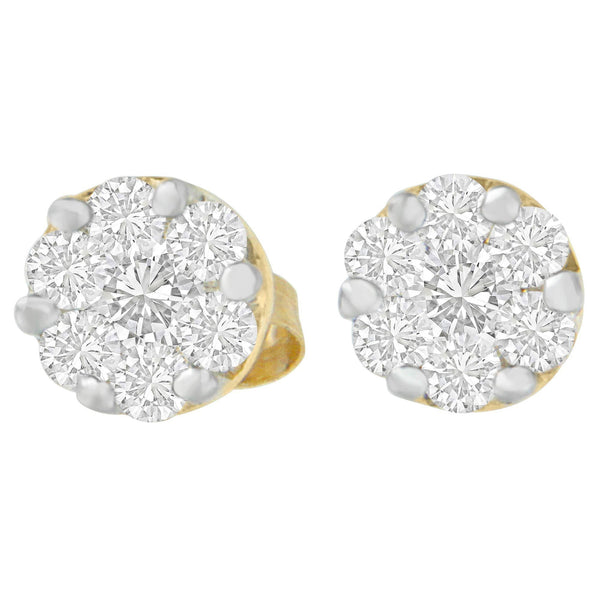 3/4 Ct. T.W. Round-Cut Diamond Stud Earrings in 14K Yellow Gold, photo 1