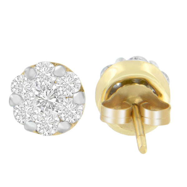 3/4 Ct. T.W. Round-Cut Diamond Stud Earrings in 14K Yellow Gold, photo 2