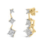 1 Ct. T.W. Princess-Cut Diamond Earrings in 14K Yellow Gold, photo 2