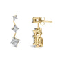 1 Ct. T.W. Princess-Cut Diamond Earrings in 14K Yellow Gold, photo 4