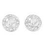 Aretes con diamantes redondos de 1/3 ct. p.t. en oro blanco de 14K, foto 1