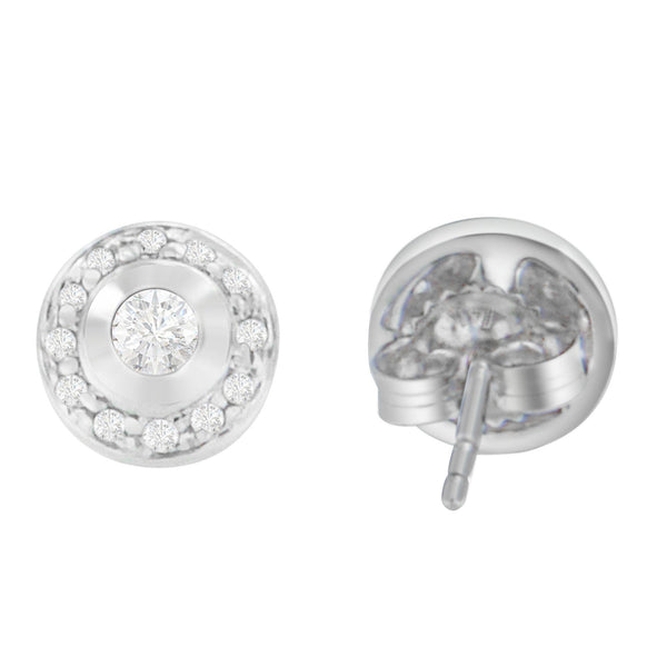 1/3 Ct. T.W. Round-Cut Diamond Earrings in 14K White Gold, photo 2
