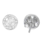 Aretes con diamantes redondos de 1/3 ct. p.t. en oro blanco de 14K, foto 2