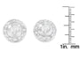 Aretes con diamantes redondos de 1/3 ct. p.t. en oro blanco de 14K, foto 4