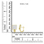 Aretes Huggie cuadrados con diamantes talla princesa de engaste invisible de 3 1/5 ct. p.t. en oro amarillo de 14K, color G-H, claridad VS1-VS2, foto 6