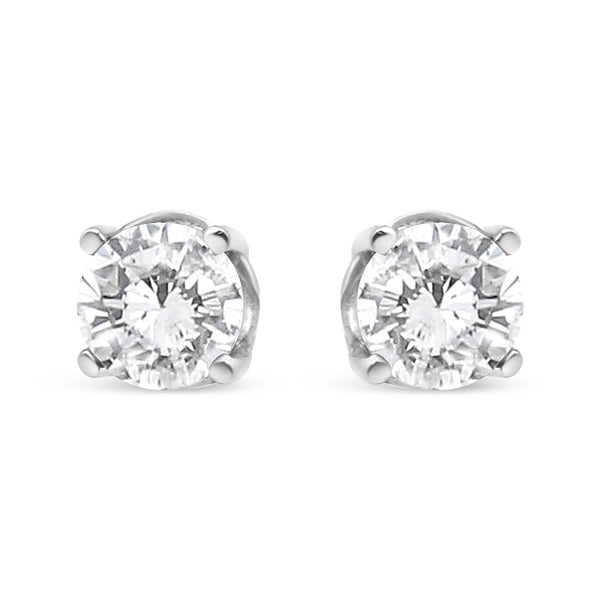 3/4 Ct. T.W. Lab-Grown Diamond 4-Prong Classic Stud Earrings in 14K White Gold, photo 1