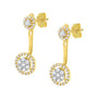5/8 Ct. T.W. Diamond Removable Stud and Dangle Earrings in 14K Yellow Gold-Plated Sterling Silver, photo 5