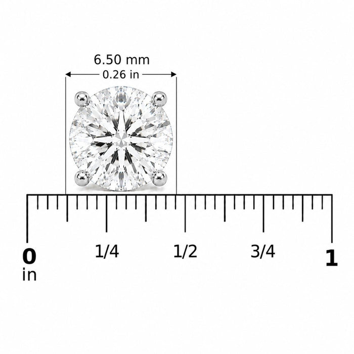 IGI Certified Lab-Grown Diamond Solitaire Stud Earrings in 14K Gold, photo 48