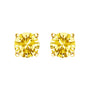 Lab-Grown Yellow Diamond Solitaire Stud Earrings in 14K Gold, photo 1