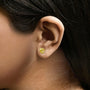 Lab-Grown Yellow Diamond Solitaire Stud Earrings in 14K Gold, photo 13