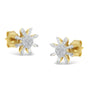 0.50 Ct. T.W. Round and Baguette Diamond Stud Earrings in 10K Yellow Gold, photo 4