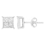 3/4 Ct. T.W. Composite Diamond Stud Earrings in Sterling Silver, photo 2