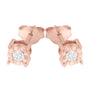 Aretes de botón Miracle-Set con diamantes redondos de 1/10 ct. p.t. en plata de ley, foto 14