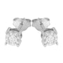 Aretes de botón Miracle-Set con diamantes redondos de 1/10 ct. p.t. en plata de ley, foto 13