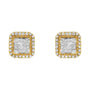 Aretes de botón con diamantes de 1/2 ct. p.t. en oro amarillo de 10K, foto 4