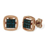 0.25 Ct. T.W. Rose-Cut Treated Blue Diamond Stud Earrings in Rose-Plated Sterling Silver, photo 3