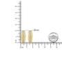3/4 Ct. T.W. Pave and Channel-Set Diamond Triple Row Modern Hoop Earrings in 10K Yellow Gold, photo 6