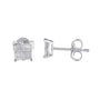 0.60 Ct. T.W. Diamond Stud Earrings in 10K White Gold, photo 4
