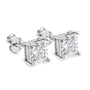 0.25 to 1.25 Ct. T.W. Miracle-Set Princess-Cut Diamond Solitaire Stud Earrings in Sterling Silver, photo 9