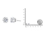 Round Brilliant-Cut Lab-Grown Diamond 4-Prong Classic Solitaire Stud Earrings in Sterling Silver, photo 9