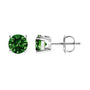 Lab-Grown Green Diamond Classic Solitaire Stud Earrings in 14K Gold, photo 22