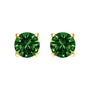 Lab-Grown Green Diamond Classic Solitaire Stud Earrings in 14K Gold, photo 3