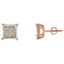1/2 Ct. T.W. Princess-Cut Composite Diamond Stud Earrings in 10K Two-Tone Gold, photo 2