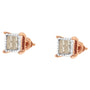 1/2 Ct. T.W. Princess-Cut Composite Diamond Stud Earrings in 10K Two-Tone Gold, photo 5