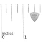 Aretes de botón estilo halo de 4 piedras en forma de trillón con detalles de diamante en plata de ley, foto 6
