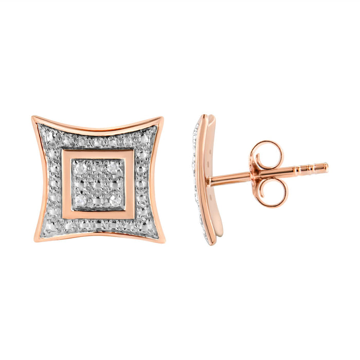 Aretes de botón estilo halo de 4 piedras en forma de estrella de cuatro puntas con detalles de diamante en plata de ley, foto 3