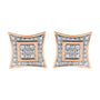 Aretes de botón estilo halo de 4 piedras en forma de estrella de cuatro puntas con detalles de diamante en plata de ley, foto 7
