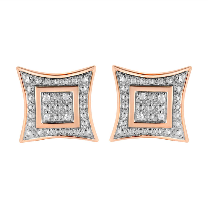 Aretes de botón estilo halo de 4 piedras en forma de estrella de cuatro puntas con detalles de diamante en plata de ley, foto 7