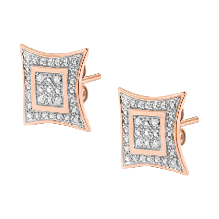 Aretes de botón estilo halo de 4 piedras en forma de estrella de cuatro puntas con detalles de diamante en plata de ley, foto 9