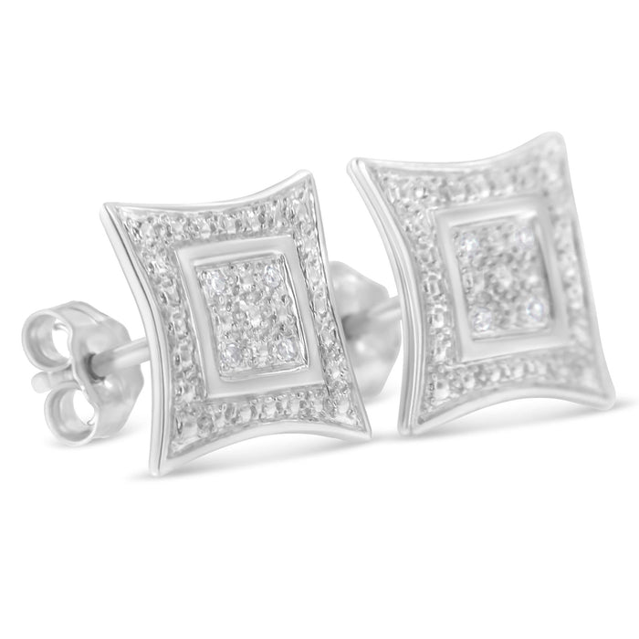 Aretes de botón estilo halo de 4 piedras en forma de estrella de cuatro puntas con detalles de diamante en plata de ley, foto 10