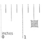 Aretes de botón con diamantes de 3/4 ct. p.t. en oro blanco de 10K, foto 6