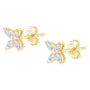 Aretes de botón de hoja floral de 8 piedras con diamantes talla marquesa en oro de 14K, foto 15
