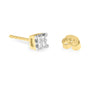 Aretes de botón cuádruples con diamantes talla princesa de 1/4 ct. p.t. en oro amarillo de 10K, foto 5